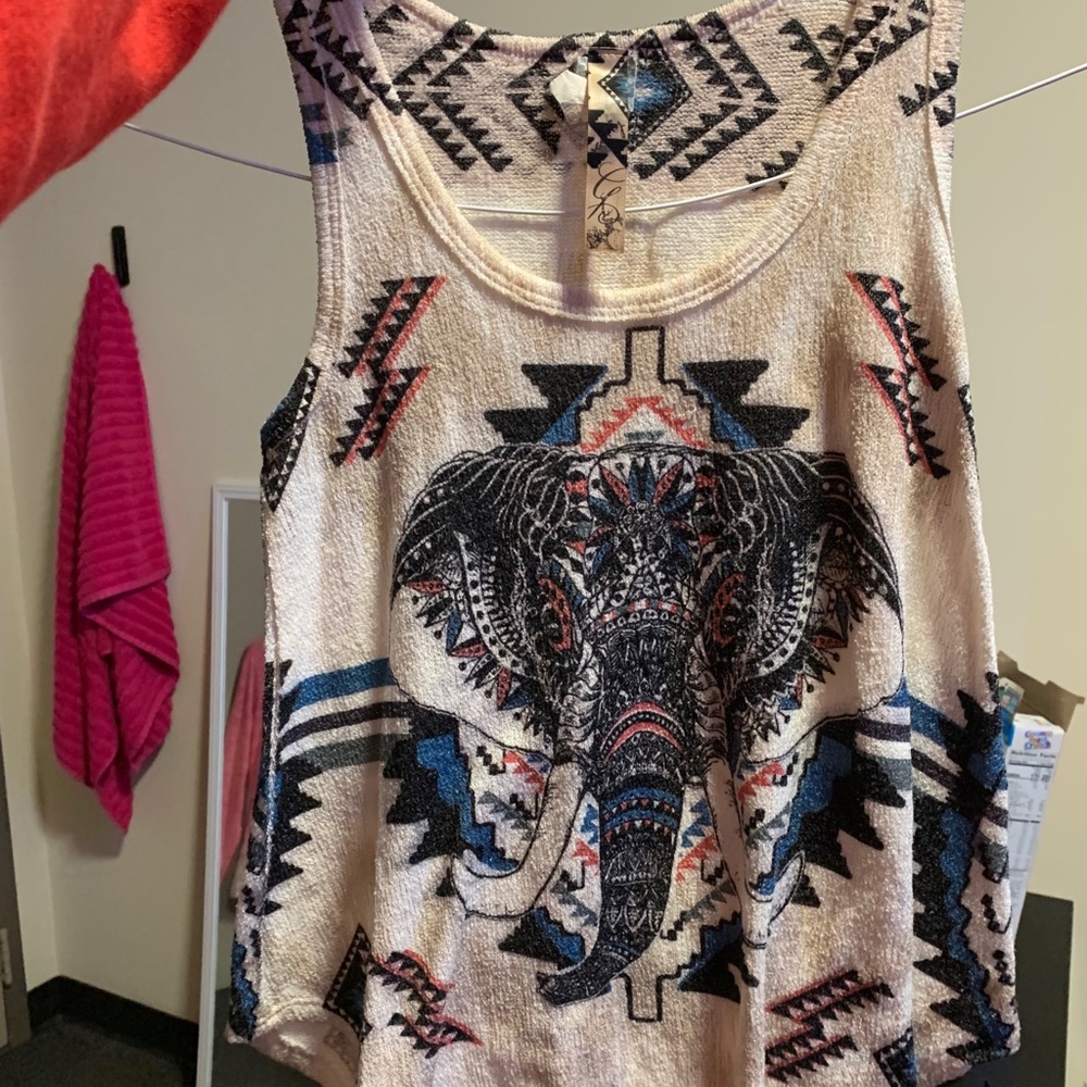 Elephant pattern tank top